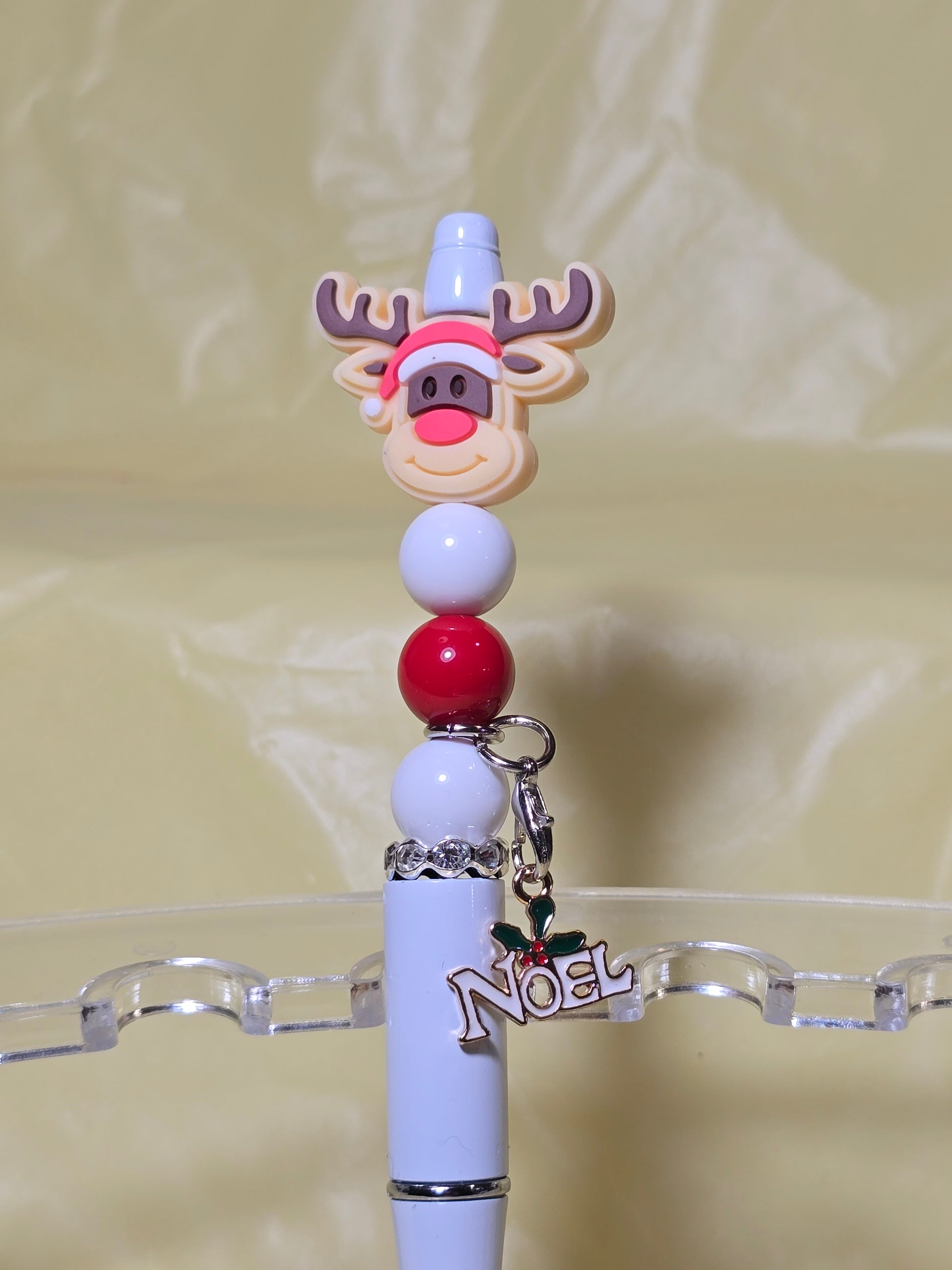 Christmas bubblegum beaded pens