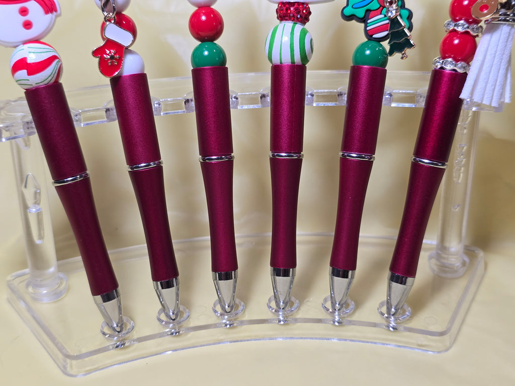 Christmas bubblegum beaded pens