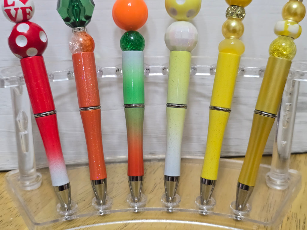 Bubblegum beaded pens
