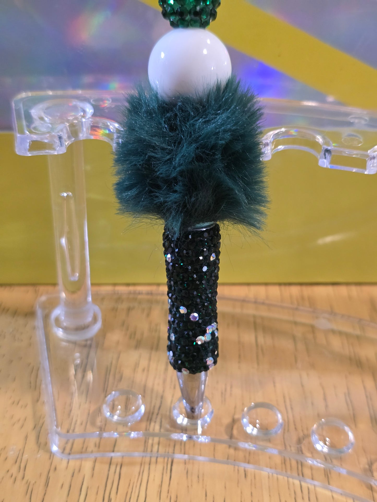 Fuzzy sparkly pens