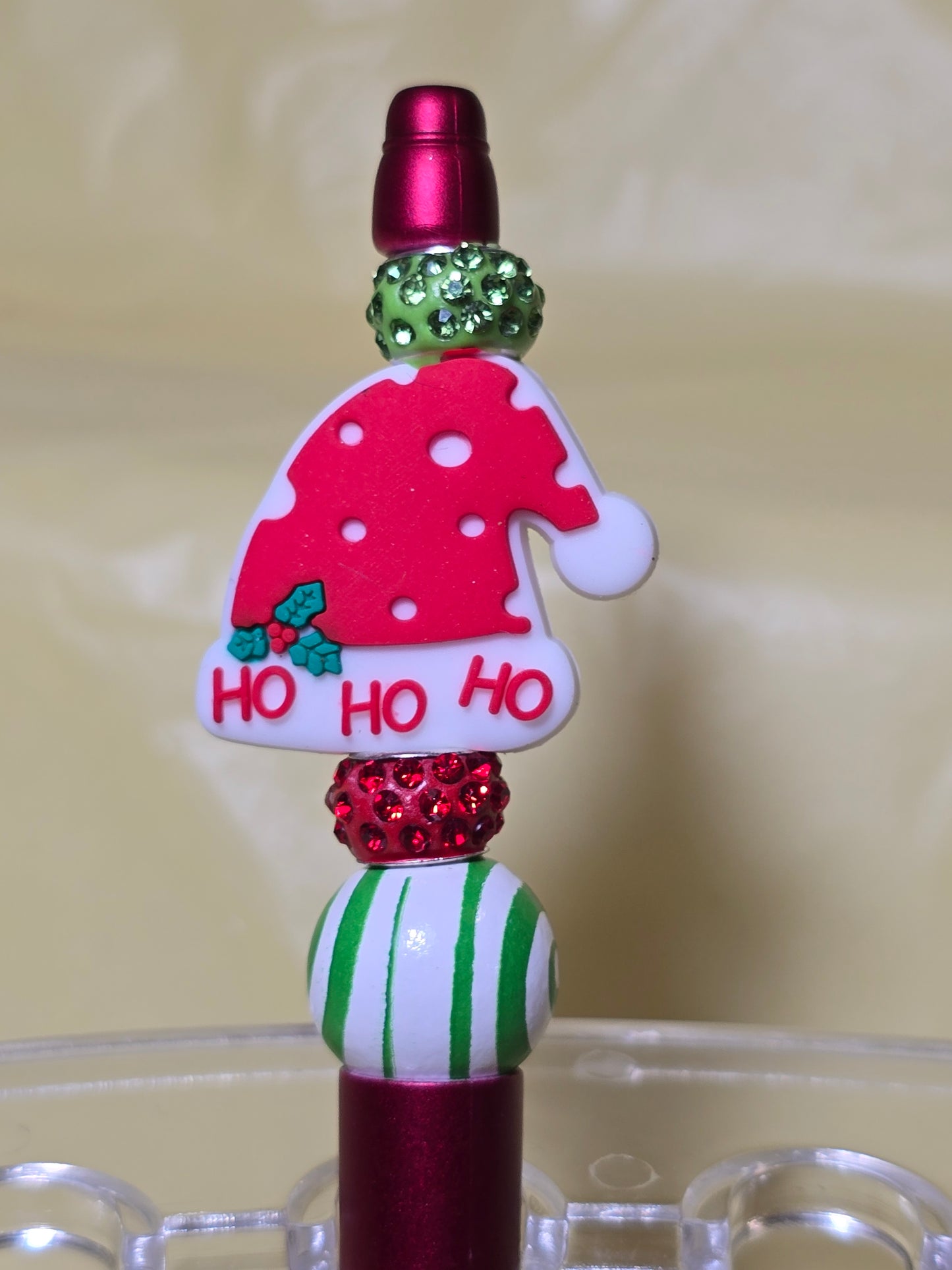 Christmas bubblegum beaded pens