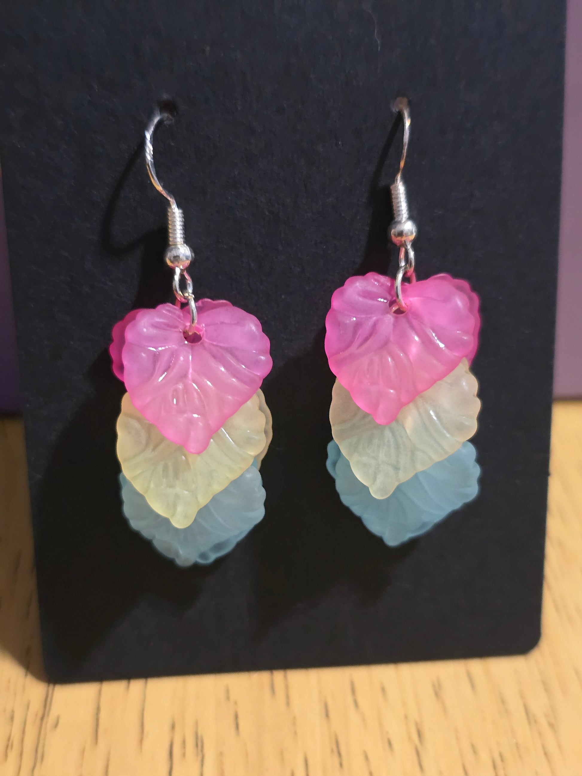 Flower petals earrings