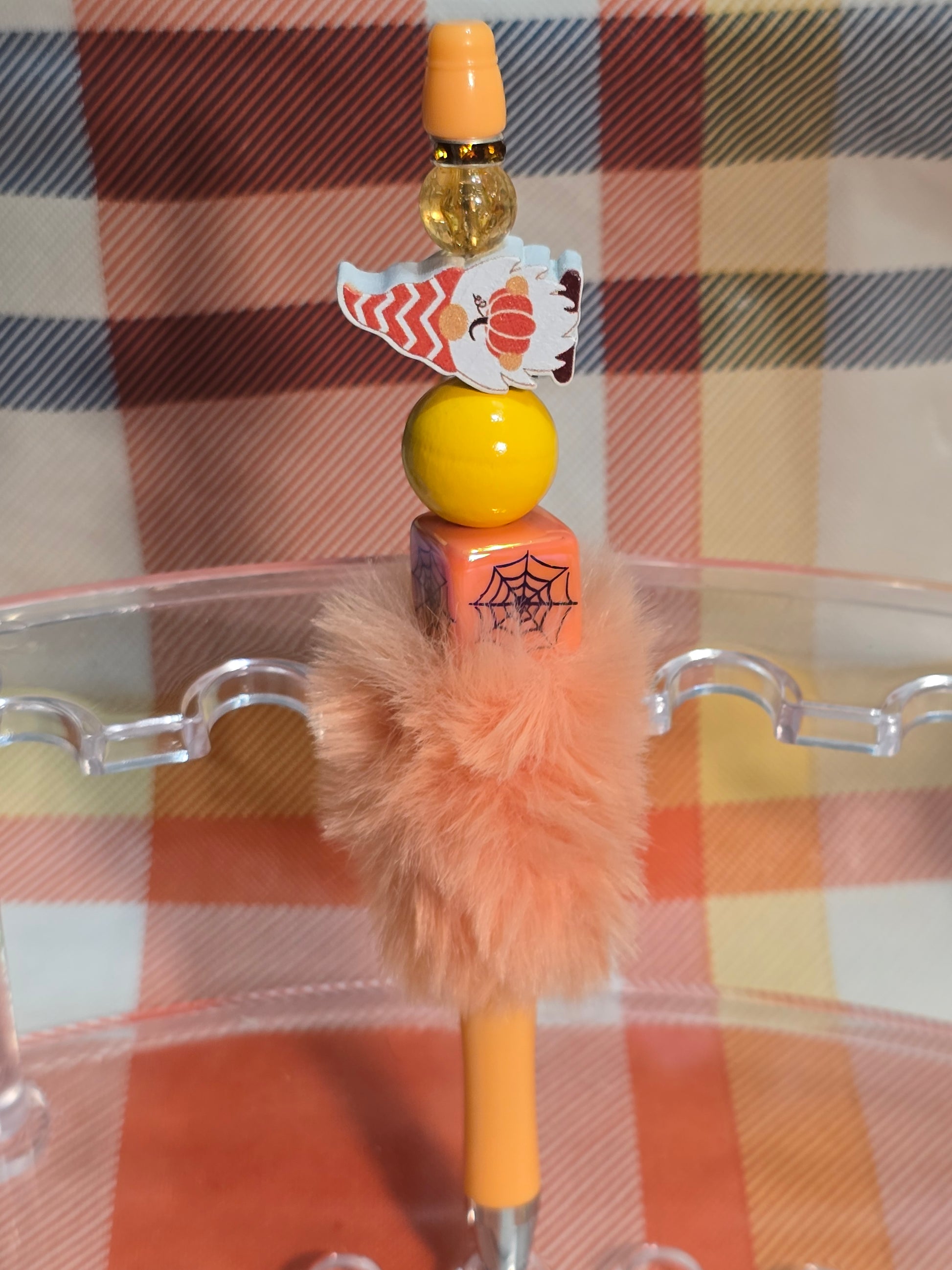 Fuzzy bubblegum beaded pens