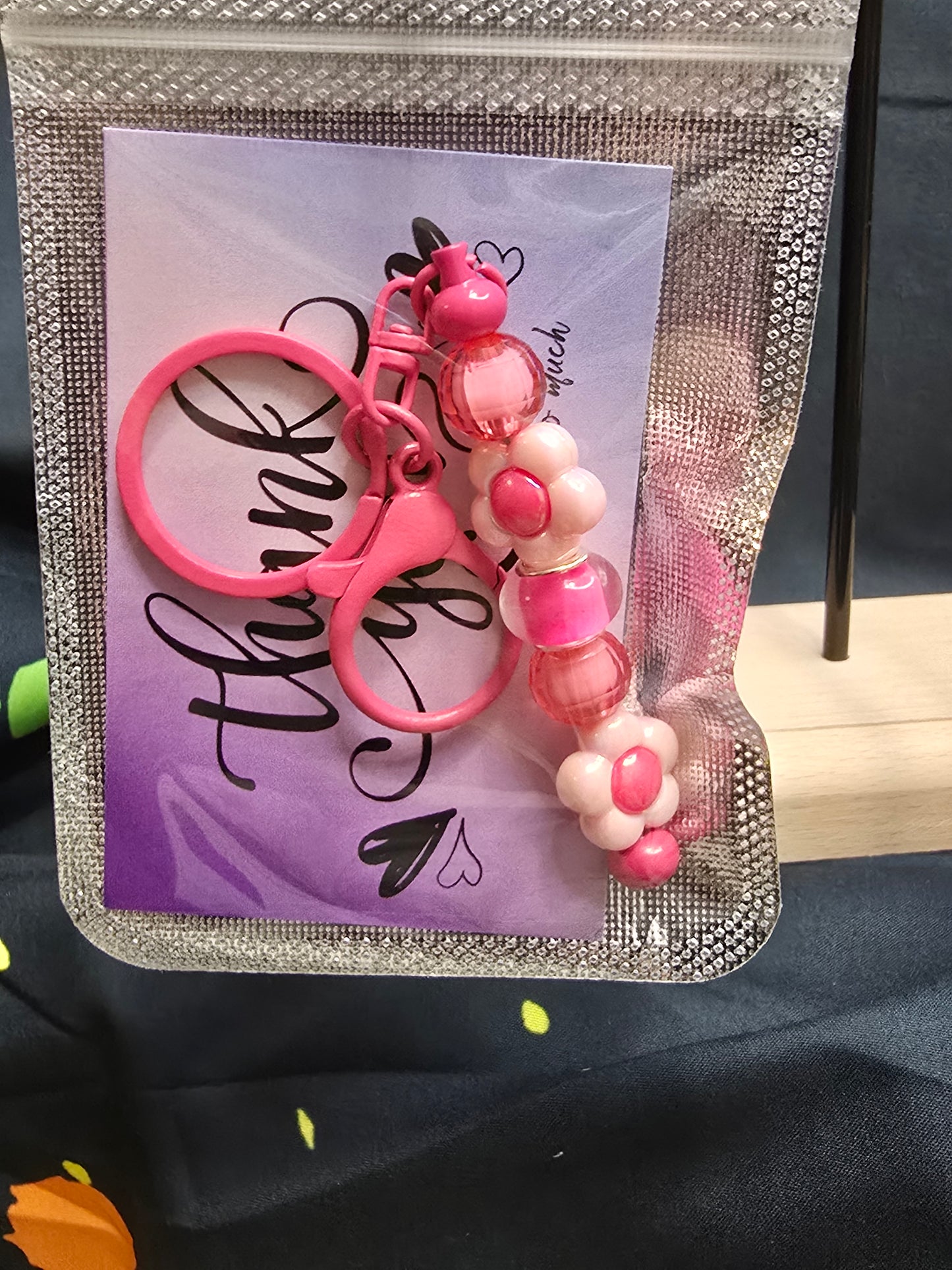 Bubblegum beaded keychains
