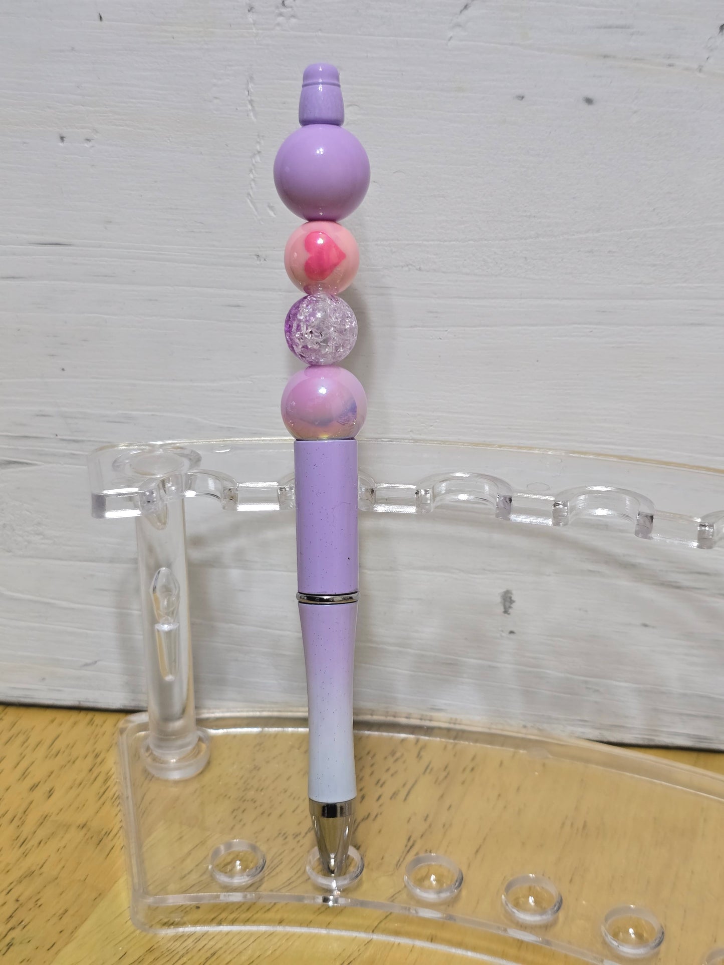 Purple bubblegum beaded pens