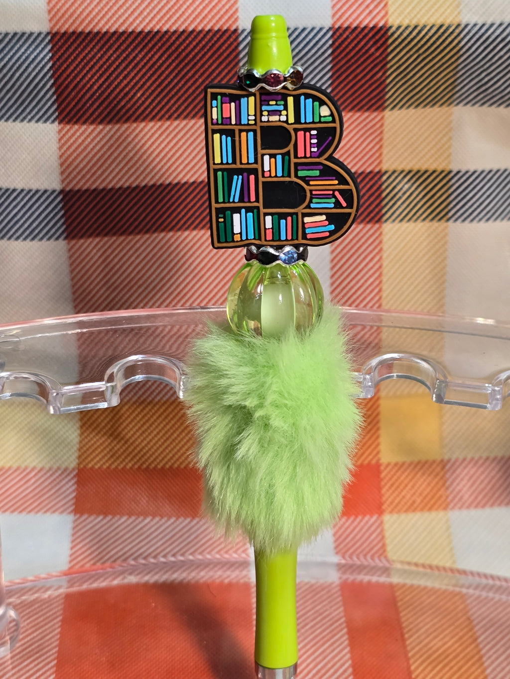 Fuzzy bubblegum beaded pens