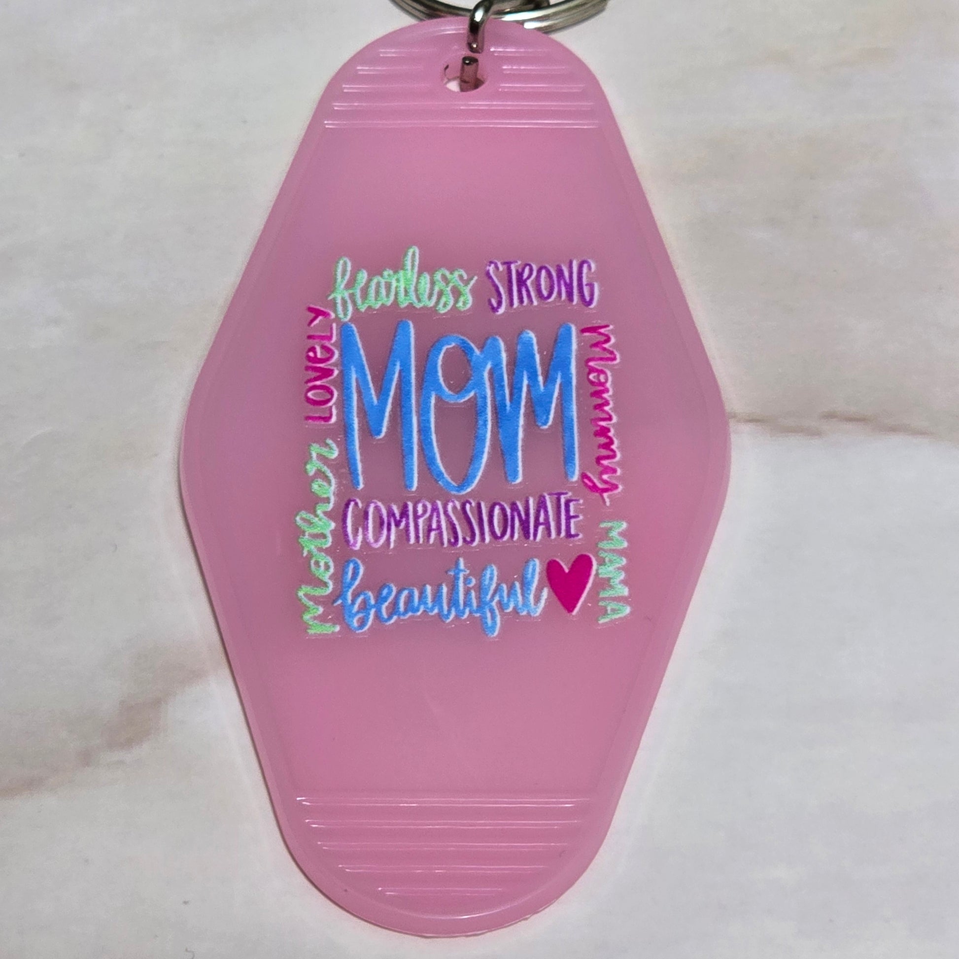 Mother's Day Motel tag keychains