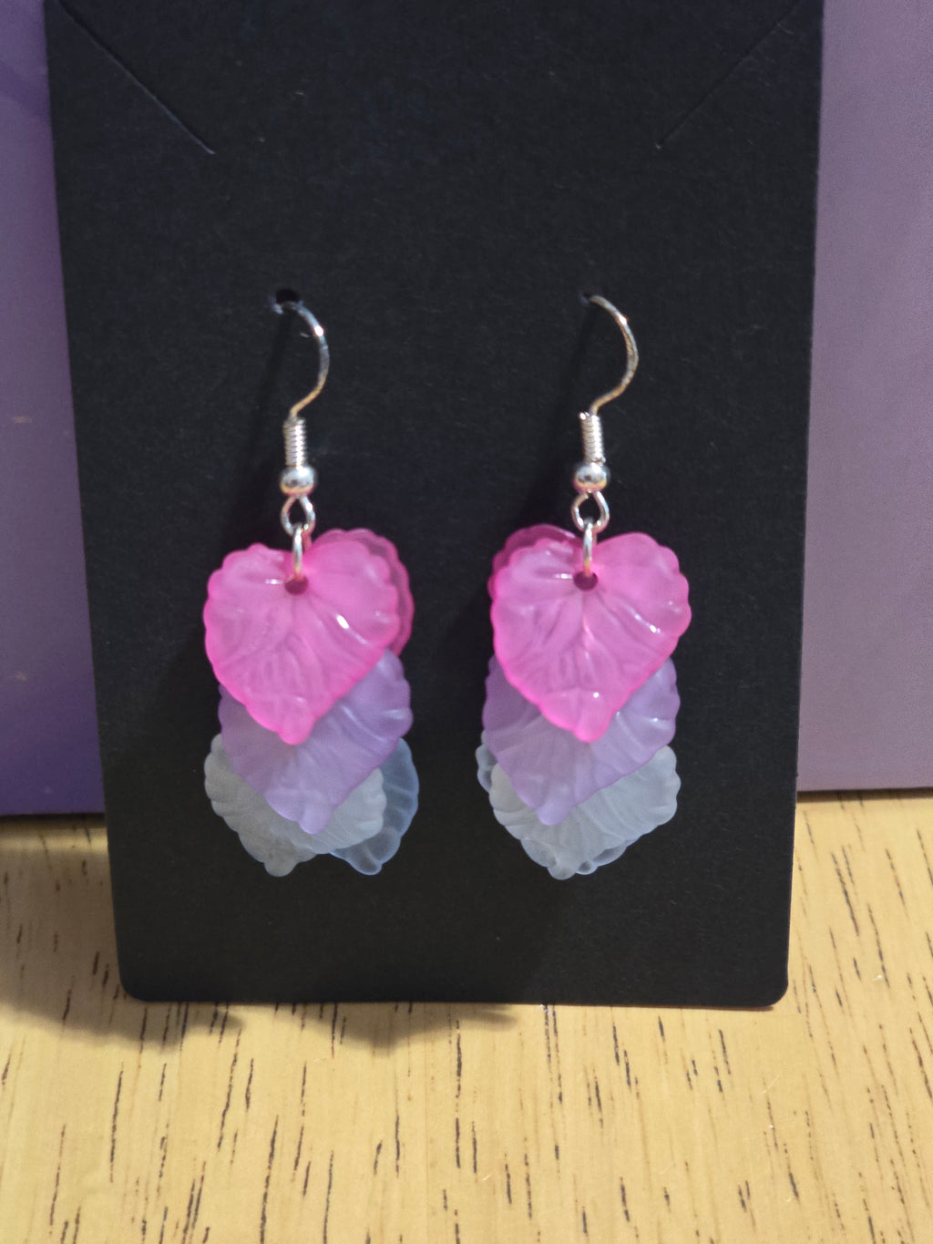 Flower petals earrings