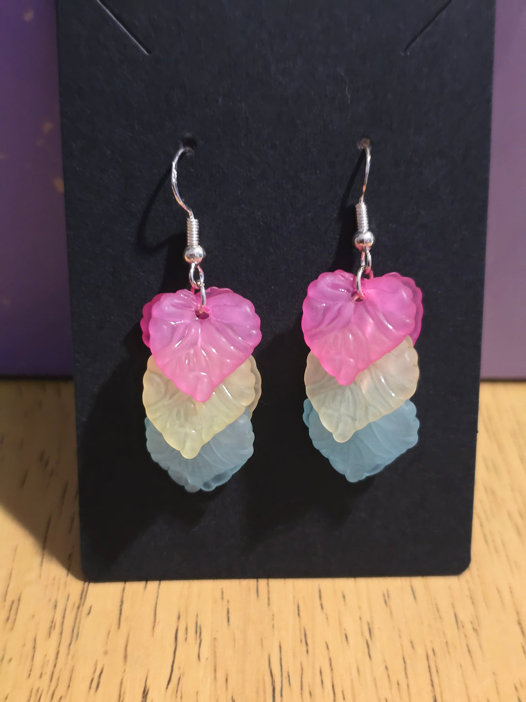 Flower petals earrings