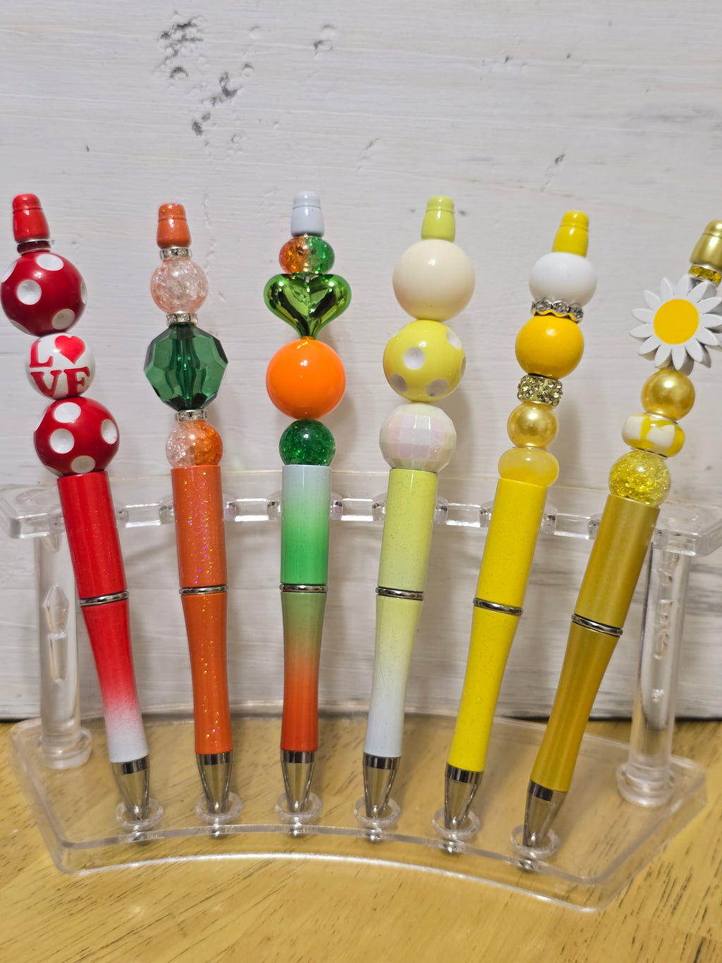 Bubblegum beaded pens