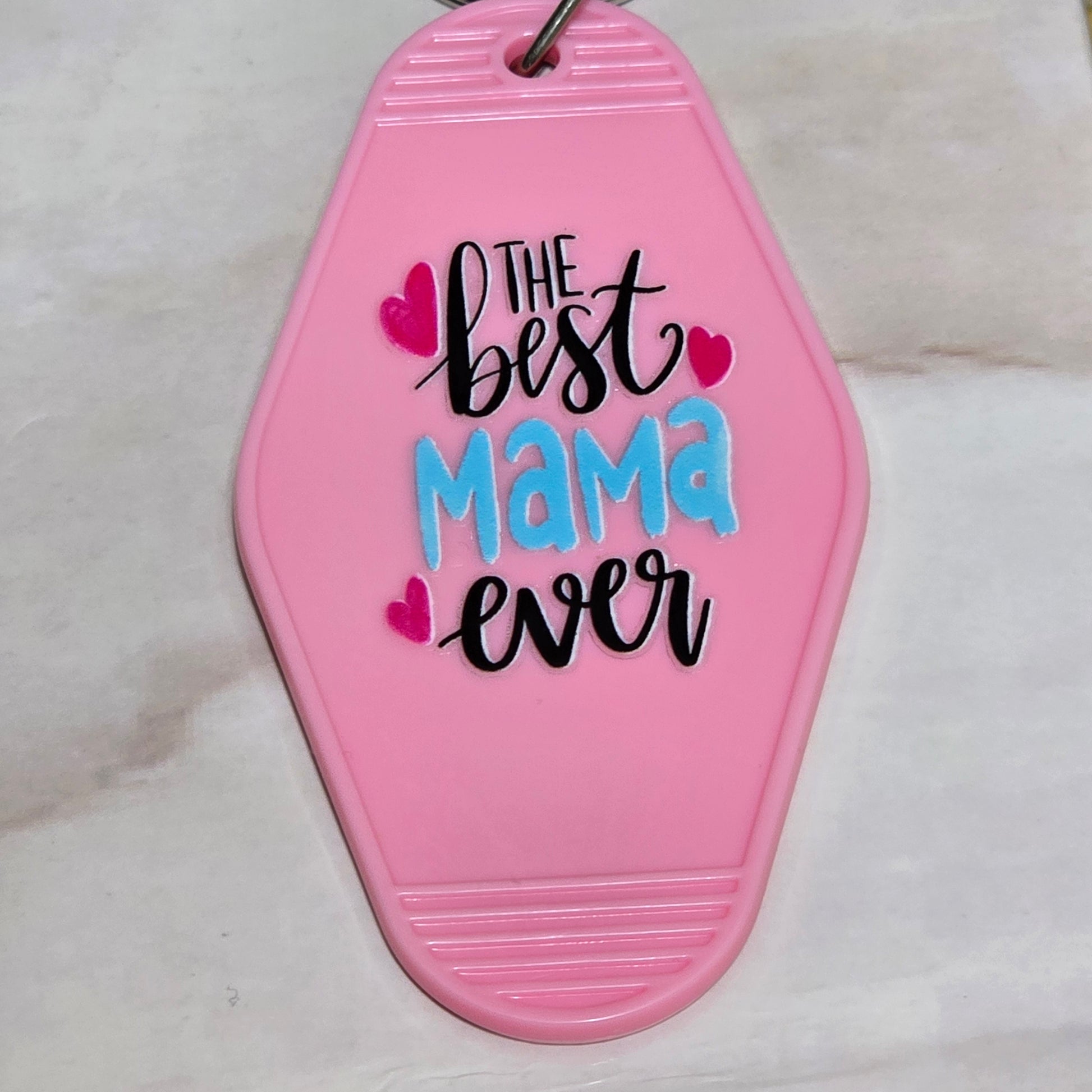 Mother's Day Motel tag keychains