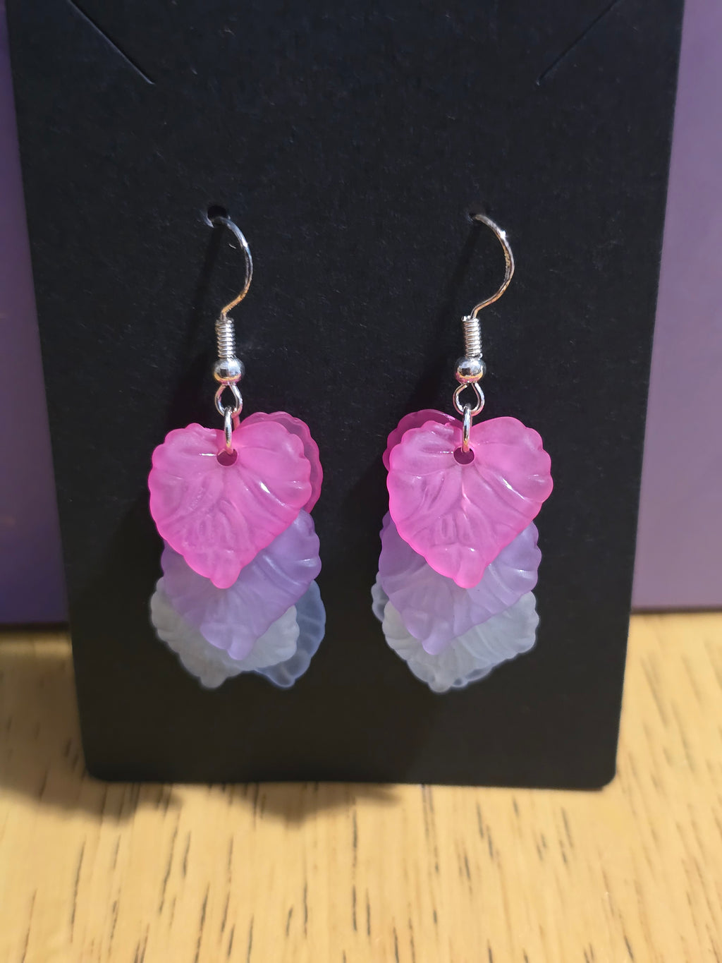 Flower petals earrings