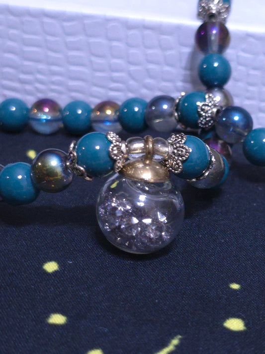 Crystal charm necklace