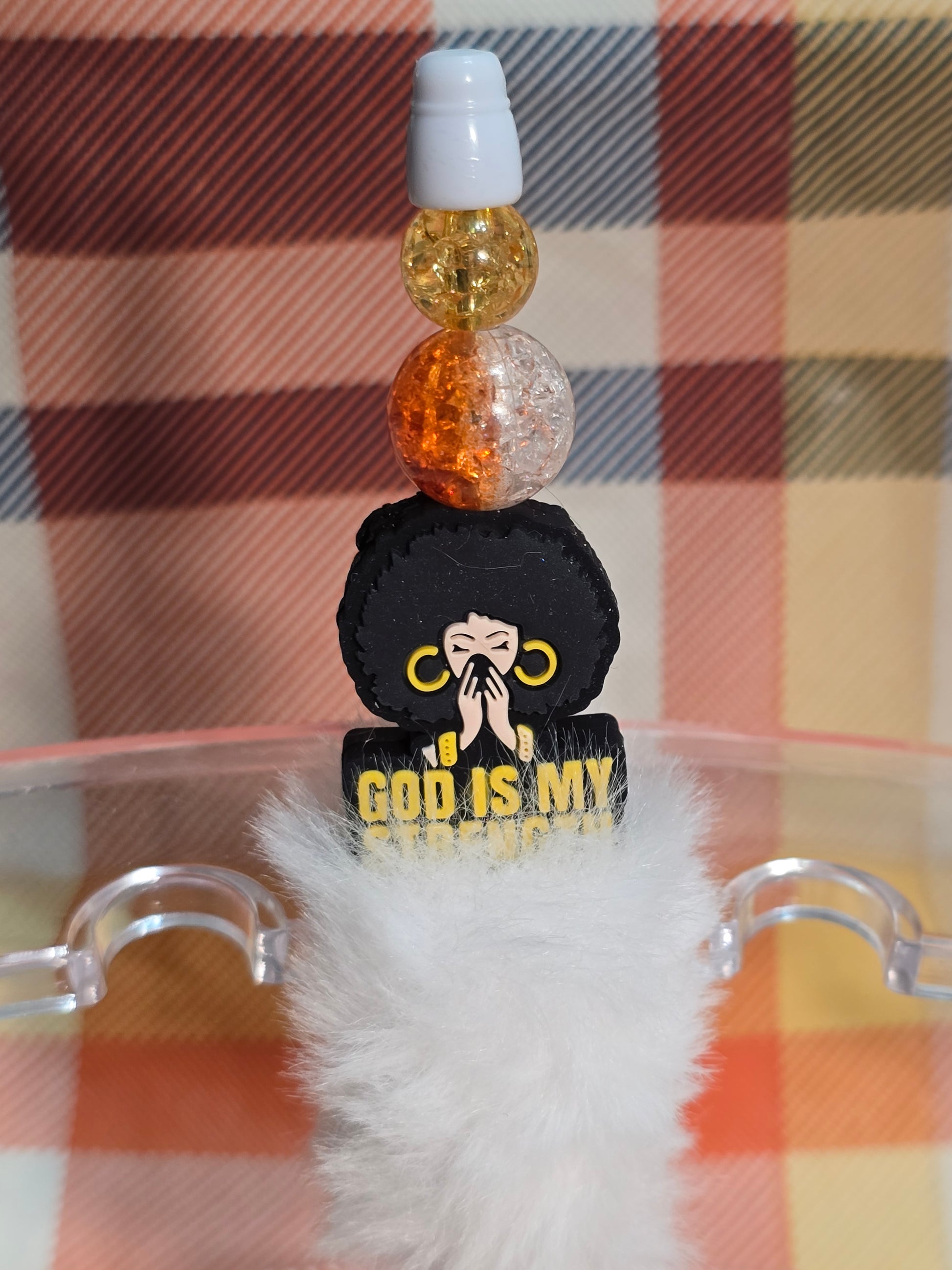 Fuzzy bubblegum beaded pens