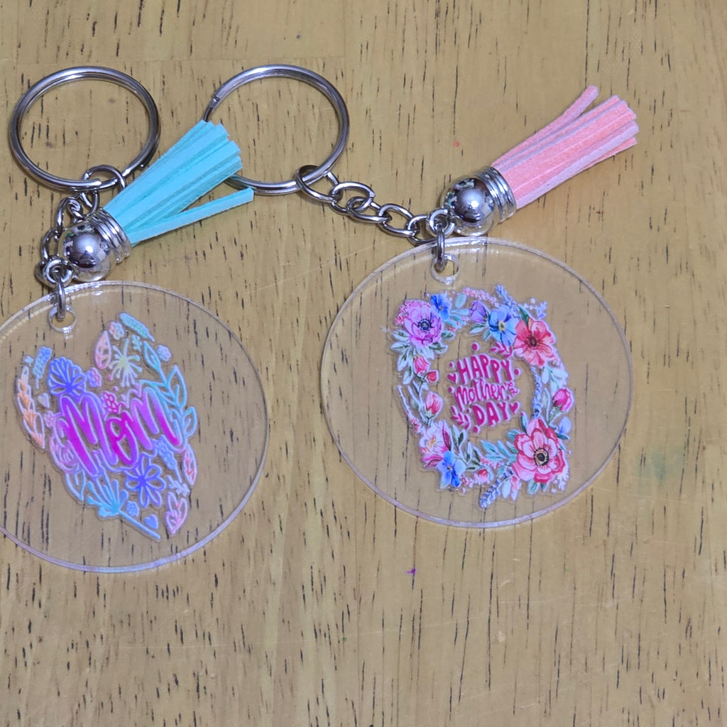 Round keychains with Tassle