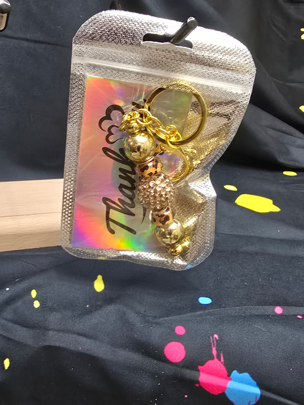 Bubblegum beaded keychains