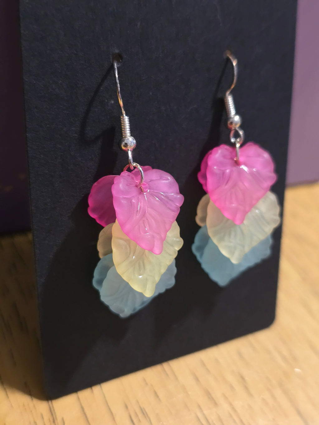 Flower petals earrings