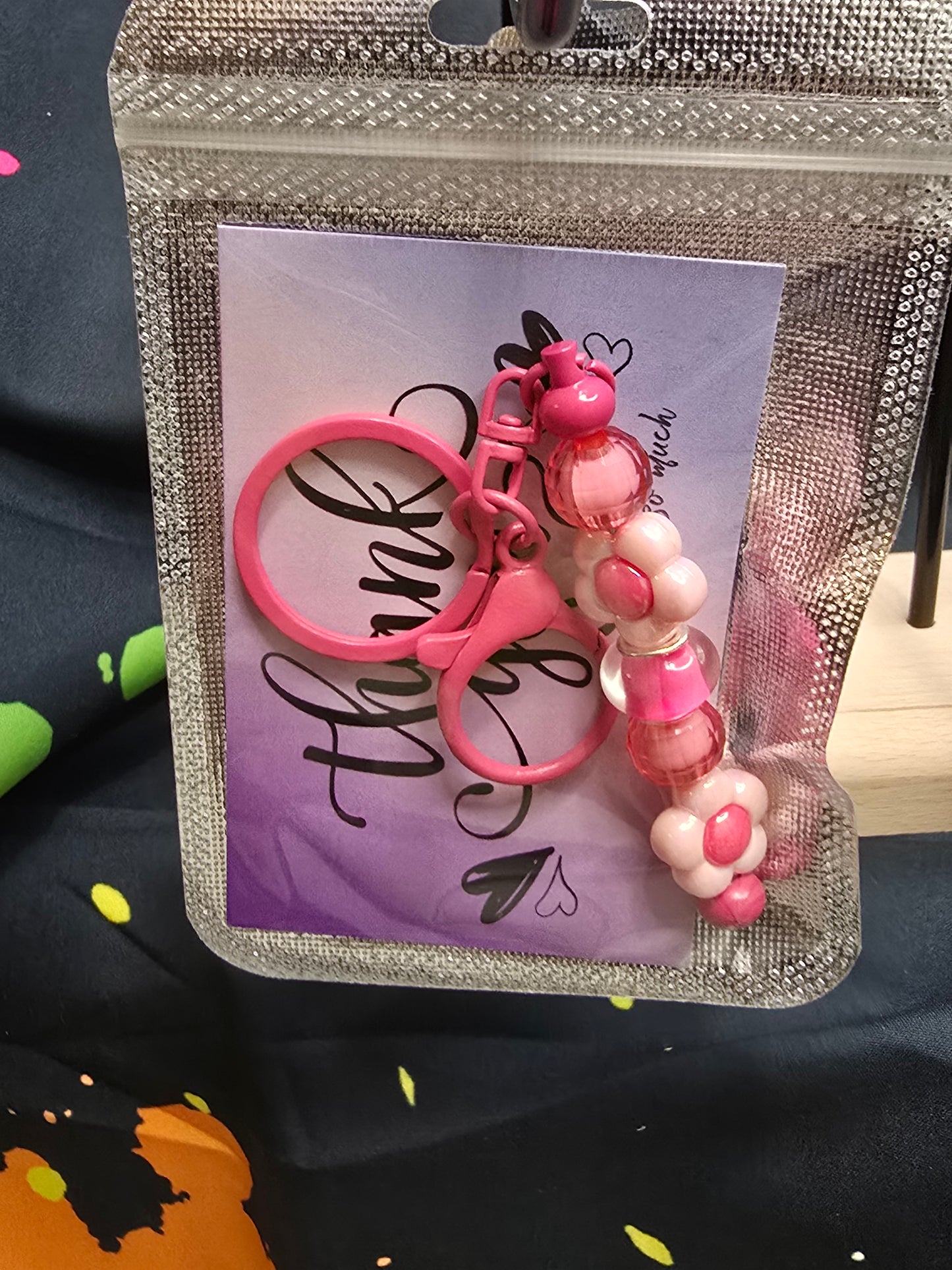 Bubblegum beaded keychains